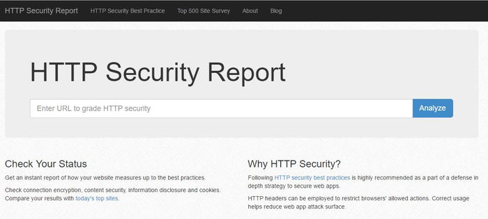 HTTP Security Report