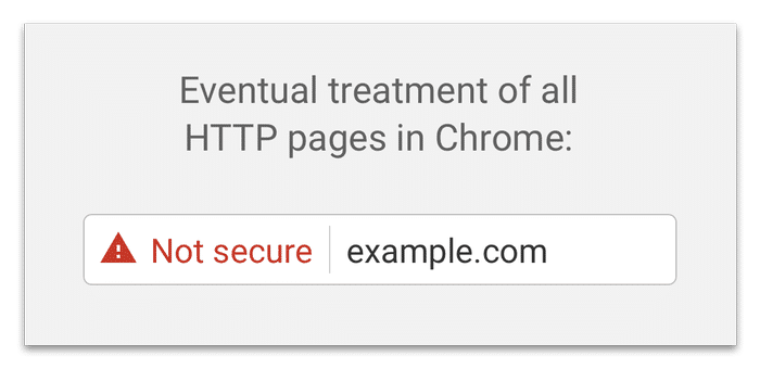 Red Not Secure Tag in Browser Address Bar